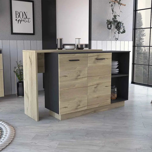 Sienna Park Kitchen Island Two Cabinet | Glass House Furnishings