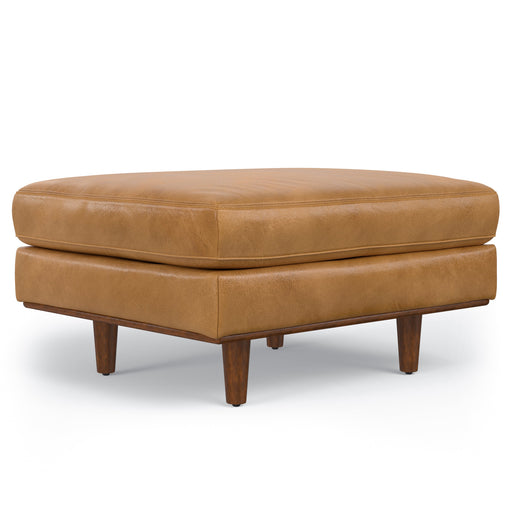 Morrison Sienna Genuine Leather Ottoman Glass House Furnishings
