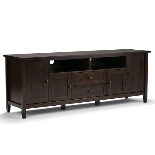 Warm Shaker Wide Wood TV Stand | Glass House Furnishings