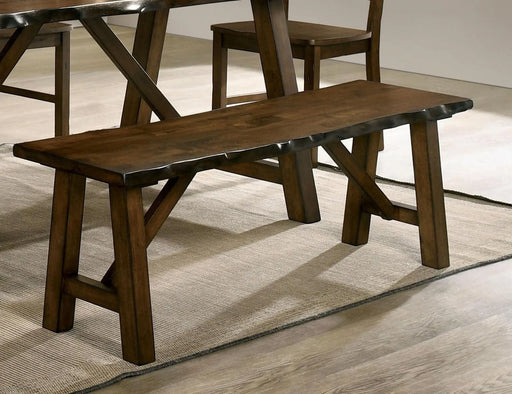 Rustic Walnut Only Live Bench | Glass House Furnishings