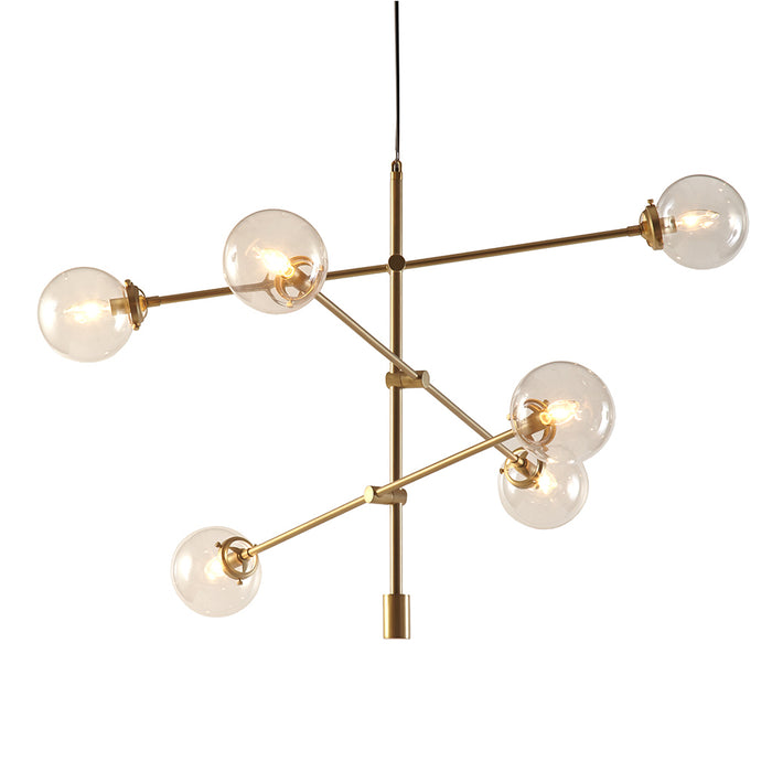 Cyrus 6-Globe Light Architectural Metal Chandelier