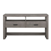 Modern Rustic Design 1pc Server of 2x Drawers 3x Shelves Gray Finish Wooden Dining Room Furniture Glass House Furnishings