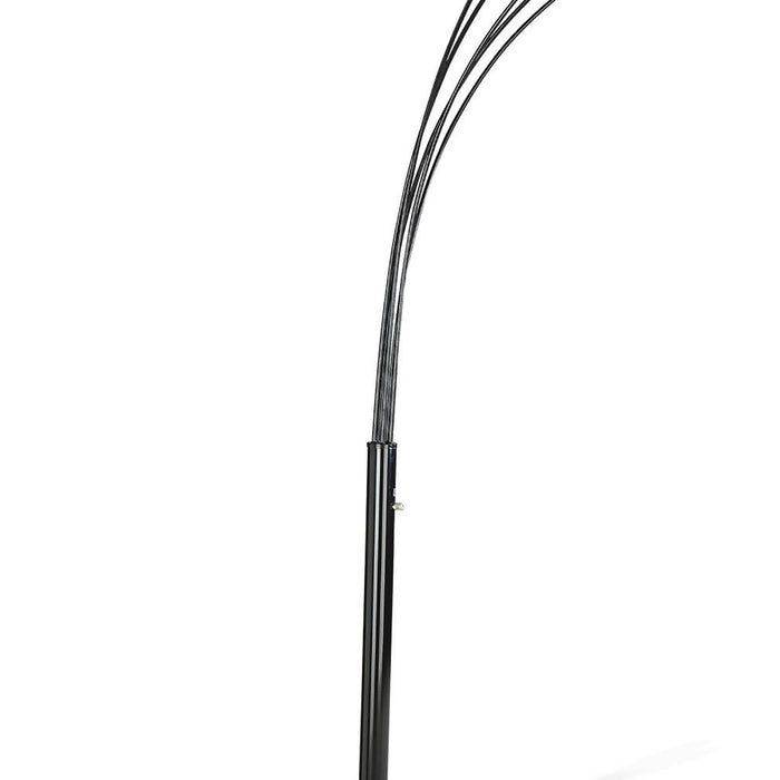 Satin Black 5-light Floor Lamp