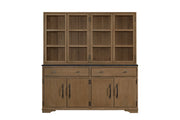 2 Piece Cabinet (Hutch and Buffet) - Almond Glass House Furnishings