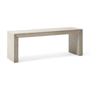 Acacia Wood Dining Bench, Light Gray Oak Finish, Farmhouse Style, 48x15x18 Inches Glass House Furnishings