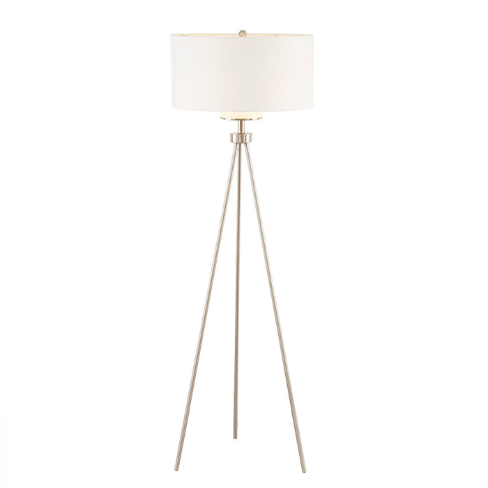 Pacific Tripod Metal Tripod Floor Lamp with Glass Shade