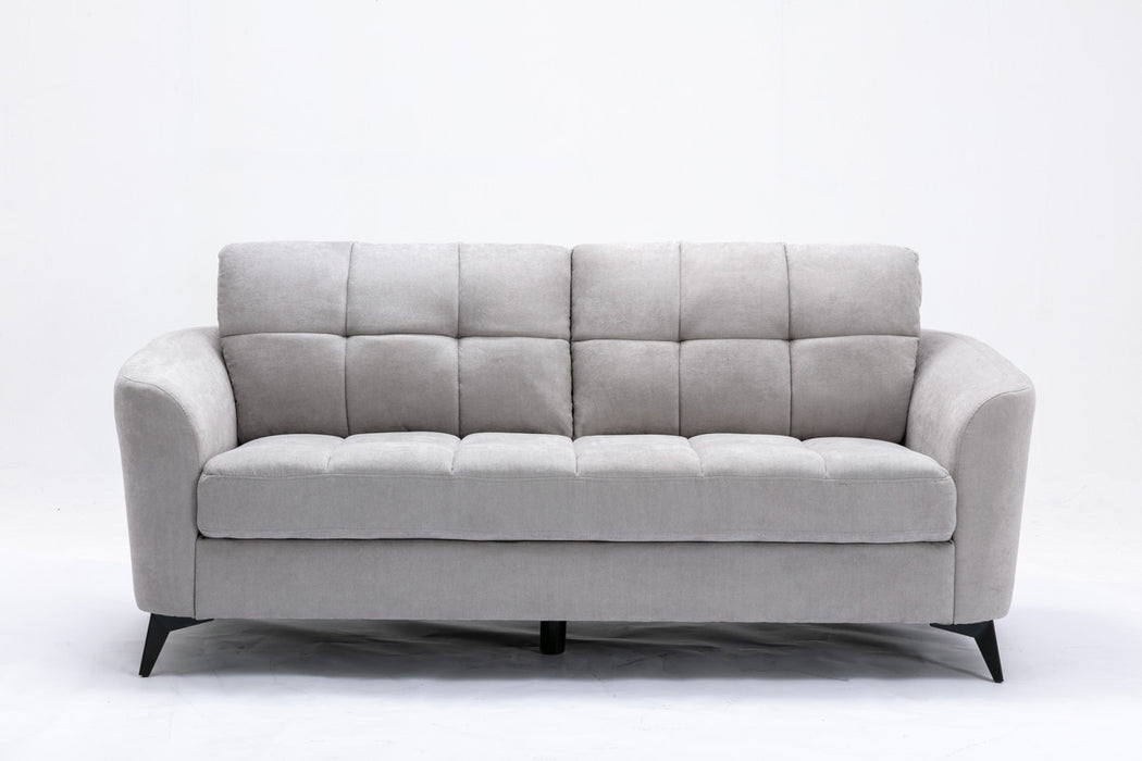 Callie 79" Light Gray Woven Fabric Sofa