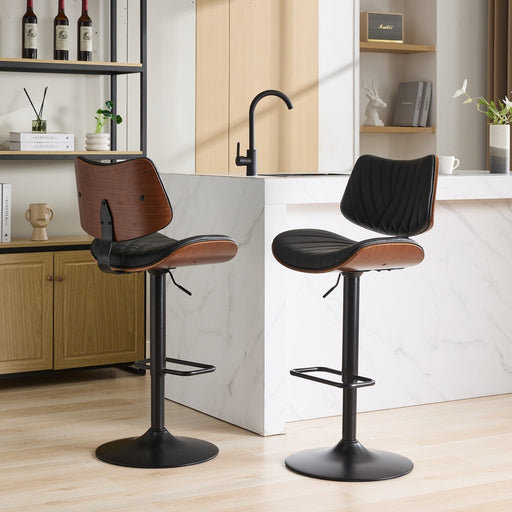 Weston Walnut Bentwood Bar Chair | Glass House Furnishings