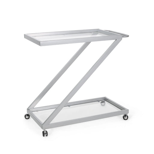 Hollis Z-Shaped Bar Cart Furniture | Glass House Furnishings