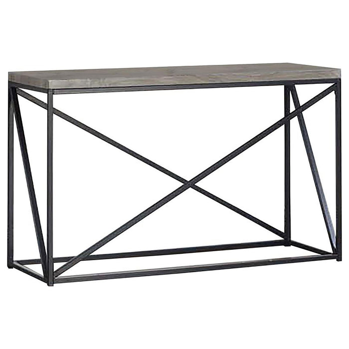 Sonoma Grey and Black Rectangular Sofa Table