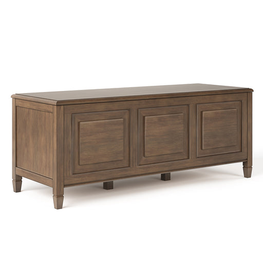Connaught Aged Brown Wood Storage Trunk | Glass House Furnishings