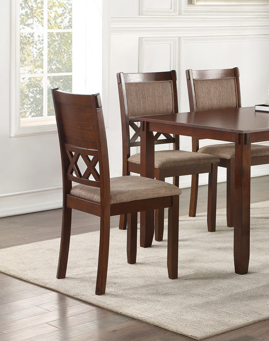 Espresso Color Dining Room Furniture Unique Modern 6pc Set Dining Table 4x Side Chairs and A Bench Solid wood Rubberwood and veneers