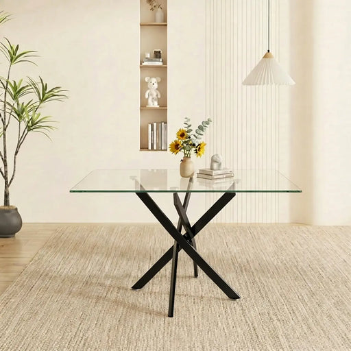 Faye Rectangular Glass Dining Table | Glass House Furnishings