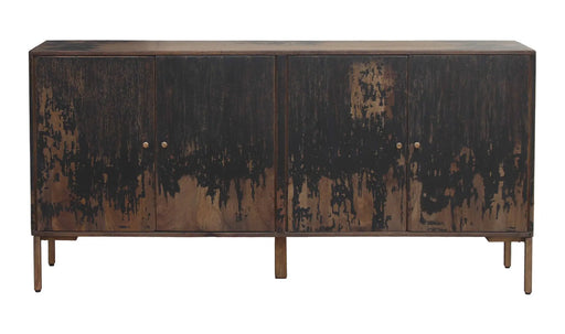 Sideboard, Solid Mango with Iron Legs , Black Glass House Furnishings