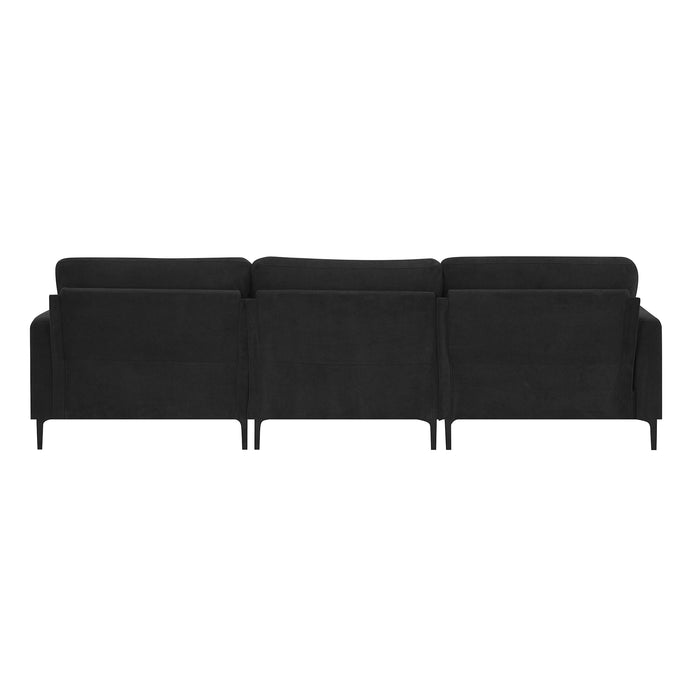 [VIDEO provided] [New] 103.5*59" Modern L-shaped Sectional Sofa, 4-seat Velvet Fabric Couch Set with Convertible Ottoman,Freely Combinable Sofa for Living Room, Apartment, Office,Apartment,2 Colors