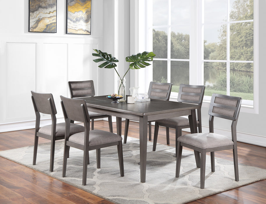 Beautiful Unique Set of 2 Side Chairs With Dark Brown Finish, Ladder Back Design & Cushion Upholstery, Kitchen Dining Room Furniture