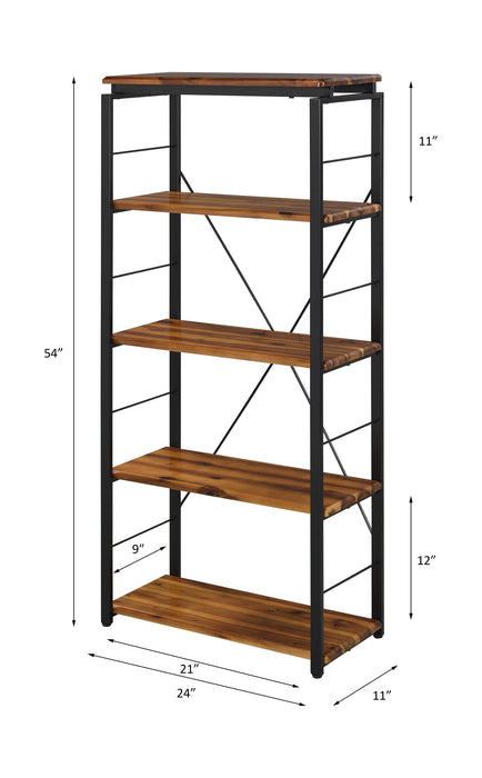 ACME Jurgen Bookshelf In Oak & Black