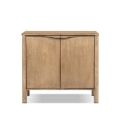 Nolan 38' 2-Door Accent Cabinet Antique Natural Brown Reclaimed Pine Wood Glass House Furnishings