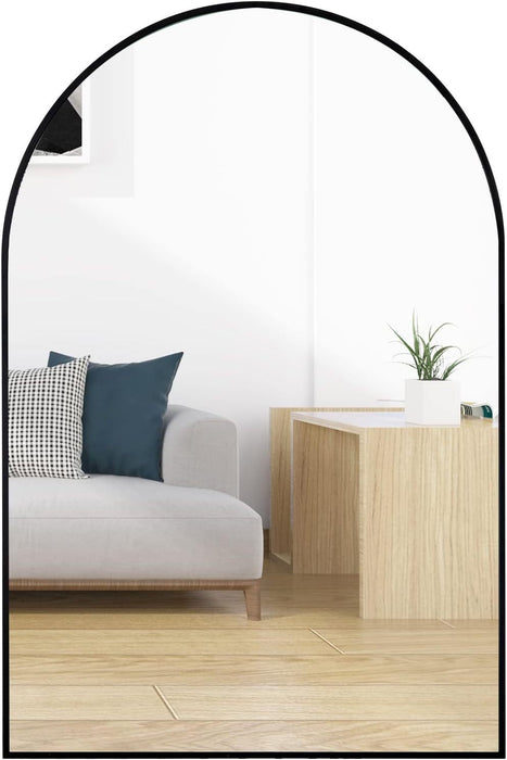 Black 24*36IN Metal Arch mirror