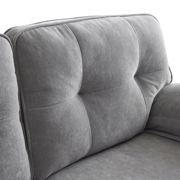 83" Modern Sectional Sofas Couches Velvet L Shaped Couches for Living Room, Bedroom, Light Grey