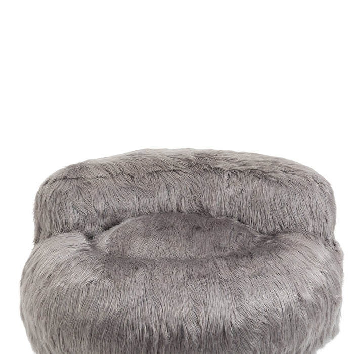 COOLMORE Bean Bag Chair Faux fur Lazy Sofa /Footstool Durable Comfort Lounger High Back Bean Bag Chair Couch for Adults and Kids, Indoor