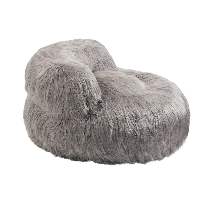 COOLMORE Bean Bag Chair Faux fur Lazy Sofa /Footstool Durable Comfort Lounger High Back Bean Bag Chair Couch for Adults and Kids, Indoor