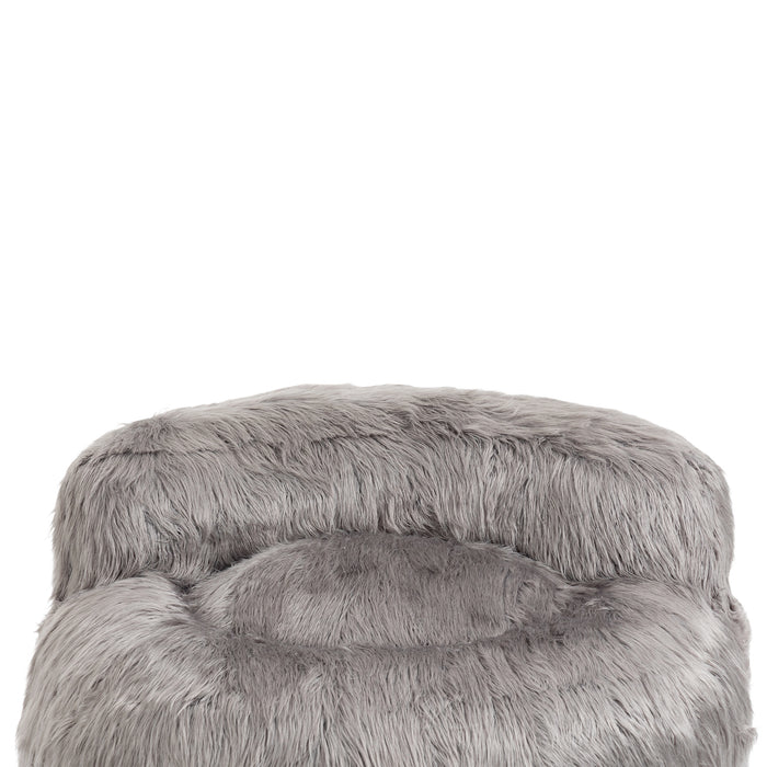 COOLMORE Bean Bag Chair Faux fur Lazy Sofa /Footstool Durable Comfort Lounger High Back Bean Bag Chair Couch for Adults and Kids, Indoor