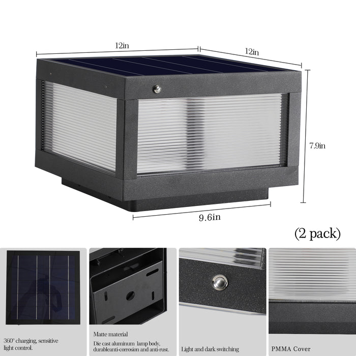 Solar Wall Lamp With Dimmable LED(2 pack)