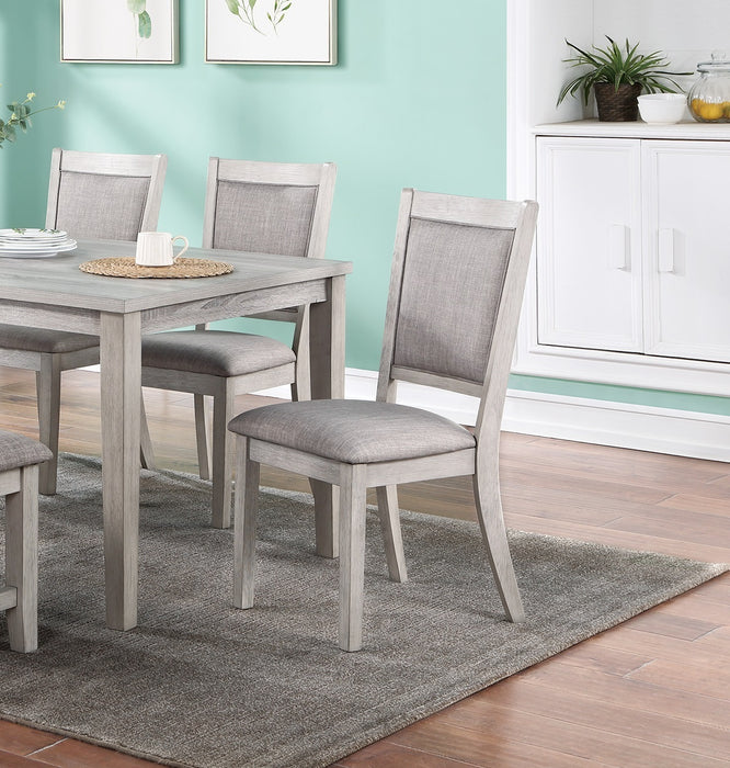 6-Piece Set, Contemporary Dining Table With 4-Side Chairs & Bench - Natural Finish, Padded Cushion Seats - Rectangular Dining Room Furniture