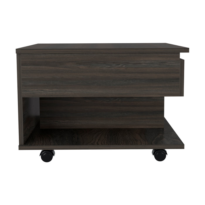 Luanda Lift Top Coffee Table, Casters, One Shelf -Espresso