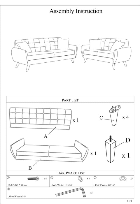 Laguna Color Polyfiber Sofa And Loveseat 2pc Sofa Set Living Room Furniture Plywood Tufted Couch Pillows