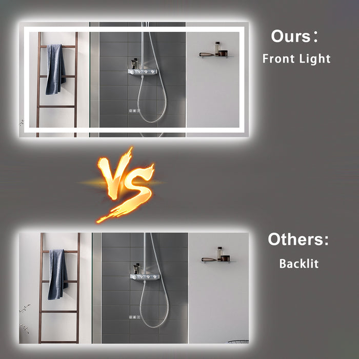 LED Bathroom Mirror 72x36  Inch with lights, anti-Fog & Dimming Led Bathroom Vanity Mirror