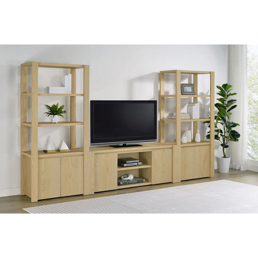 Susac Light Oak Entertainment TV Stand | Glass House Furnishings