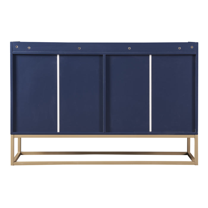 TREXM Modern Sideboard Elegant Buffet Cabinet with Large Storage Space for Dining Room, Entryway (Navy)