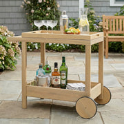 Saratoga Outdood Rolling Bar Cart Glass House Furnishings