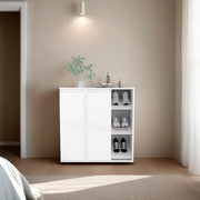 Dover White Shoe Storage Cabinet Glass House Furnishings