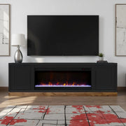 Nora 81 in. Fireplace TV Stand with Painted Finish, Crafted by skilled artisans in Arizona Glass House Furnishings