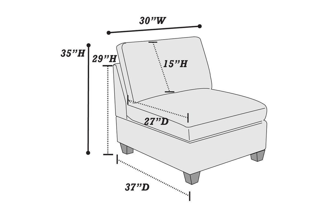 8-Piece Modular Sectional Set, L-Sectional Modern Couch with 2 Corner Wedges, 4 Armless Chairs, and 2 Ottomans - Living Room Furniture with Plywood Frame, Tan Chenille