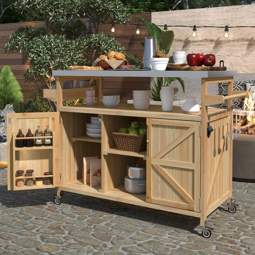 K&K Outdoor Kitchen Island Cabinet | Glass House Furnishings