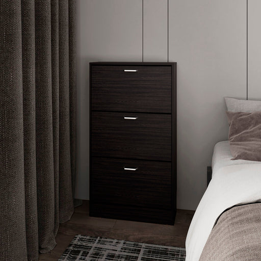Hesston Black Shoe Storage Cabinet | Glass House Furnishings