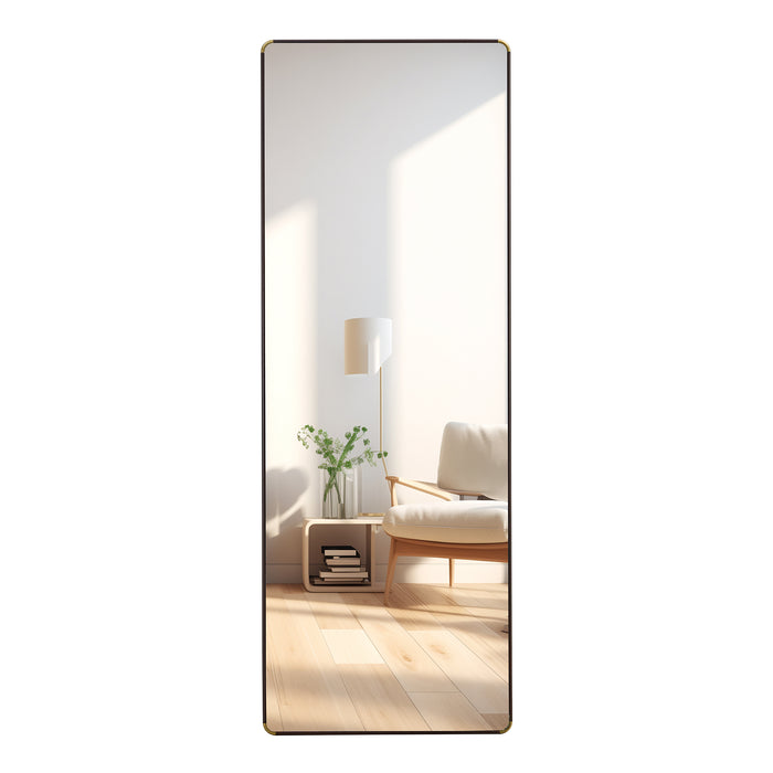 The 4th generation floor standing full-length mirror. wall mirror, bathroom makeup mirror, bedroom foyer, clothing store, wall mounted.    65 "* 23.2"