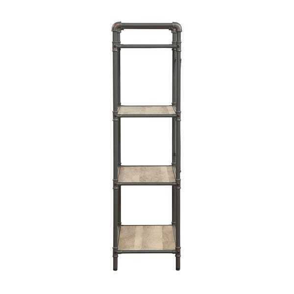 ACME Itzel Bookshelf in Antique Oak & Sandy Gray 97163