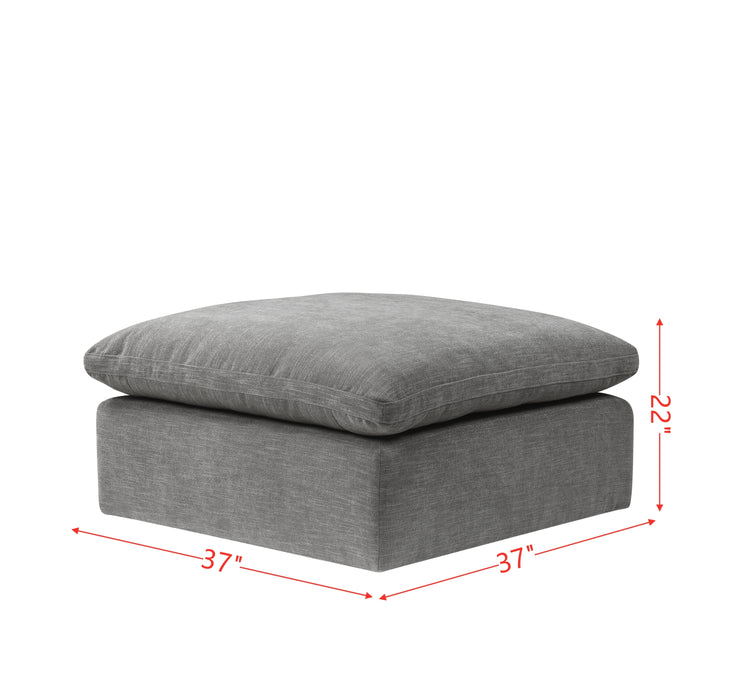 ACME Naveen Modular Ottoman, Gray Linen