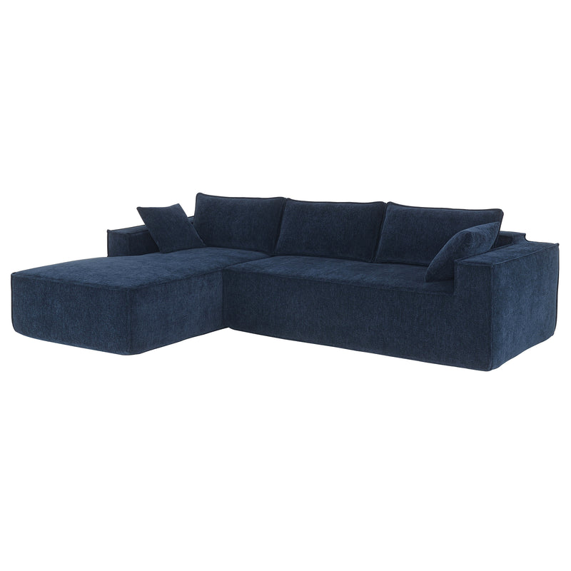 Minimalist Style Modular Sectional Sofa, Wrinkle-resistant Chenille, 111.5*72 inch, No Assembly, 3 Colors