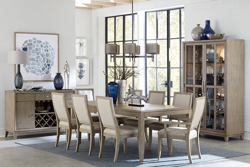 Modern Contemporary Dining Set 9pc Extendable Table with 2 Armchairs 6 Side Chairs Gray Finish Wooden Furniture Glass House Furnishings