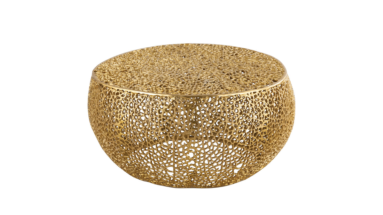 T3502-32 Round Coffee Table in Gold