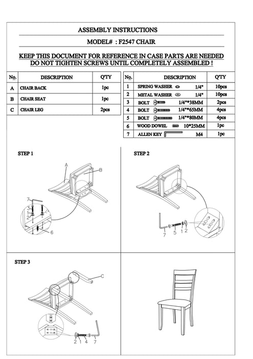 Classic Style 6-Piece Dining Set, Rectangle Table, 4 Side Chairs & Bench - Dining Room Furniture Made With MDF & Rubberwood