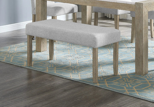 Upholstered Beige Gray Dining Bench | Glass House Furnishings