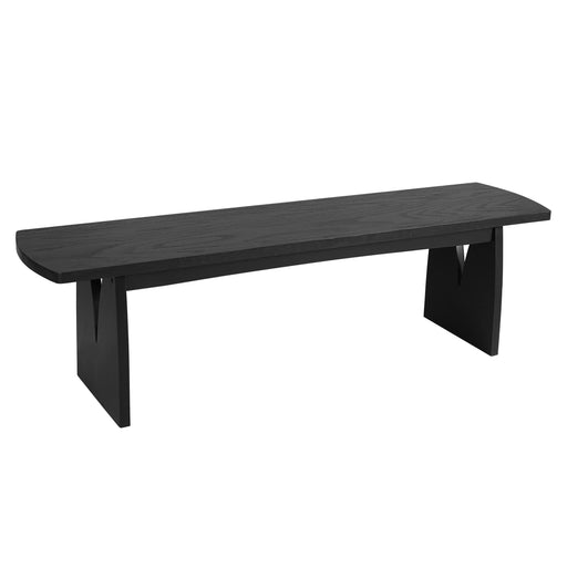 Avignon Black - Long Dining Bench | Glass House Furnishings