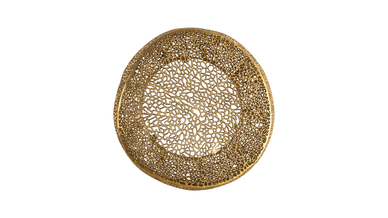 T3502-32 Round Coffee Table in Gold